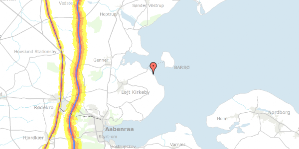 Trafikstøjkort på Lønholt 49, 6200 Aabenraa