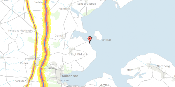 Trafikstøjkort på Lønholt 77, 6200 Aabenraa