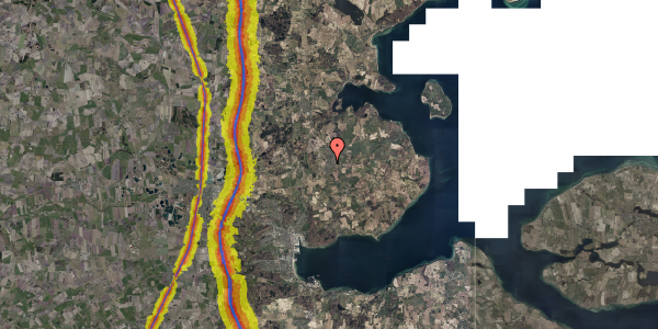 Trafikstøjkort på Løjt Vestervang 14, 6200 Aabenraa