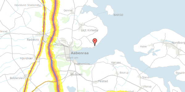 Trafikstøjkort på Myrepold 7, 6200 Aabenraa