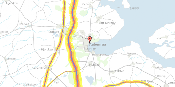 Trafikstøjkort på Møllemærsk 24, . 116, 6200 Aabenraa