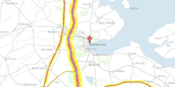 Trafikstøjkort på Møllemærsk 24, . 124, 6200 Aabenraa