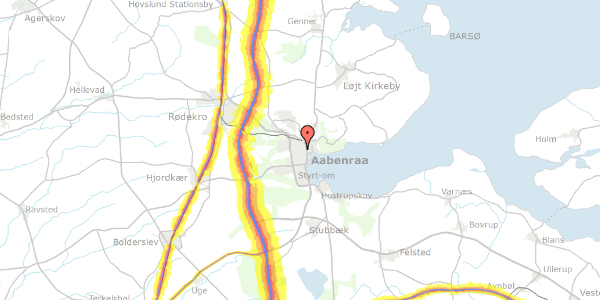 Trafikstøjkort på Nygade 56, 1. th, 6200 Aabenraa