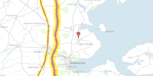 Trafikstøjkort på Nørbyvej 55, 6200 Aabenraa