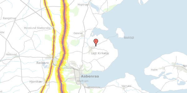 Trafikstøjkort på Nørretoft 37, 6200 Aabenraa