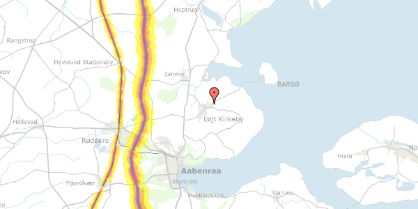 Trafikstøjkort på Nørretoft 41, 6200 Aabenraa