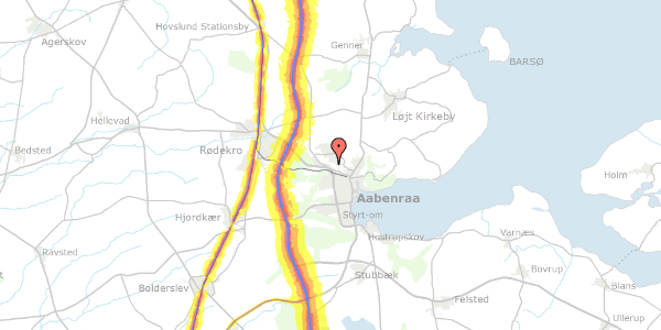 Trafikstøjkort på Præsteskoven 28, . 207, 6200 Aabenraa