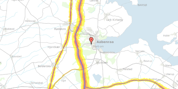 Trafikstøjkort på Sandved 62, 6200 Aabenraa