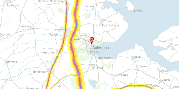 Trafikstøjkort på Sct. Nicolai Gade 17, 3. 13, 6200 Aabenraa