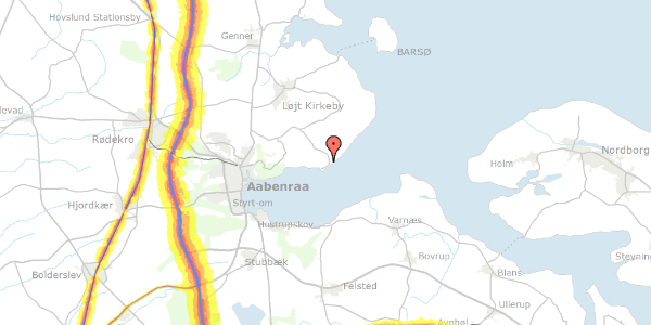 Trafikstøjkort på Skovskifte 71, 6200 Aabenraa