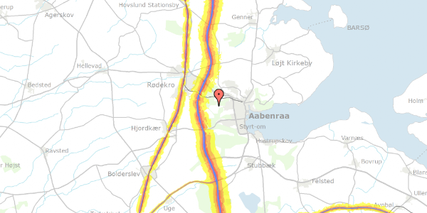 Trafikstøjkort på Søstvej 230, 6200 Aabenraa