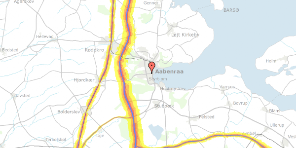 Trafikstøjkort på Tøndervej 61, 6200 Aabenraa