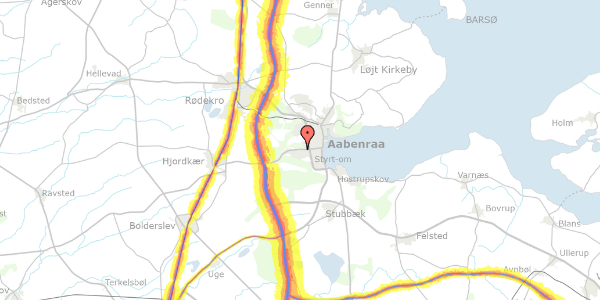 Trafikstøjkort på Tøndervej 171, 6200 Aabenraa