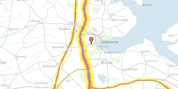 Trafikstøjkort på Tøndervej 253, 6200 Aabenraa