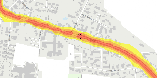 Trafikstøjkort på Østergade 30, 6623 Vorbasse