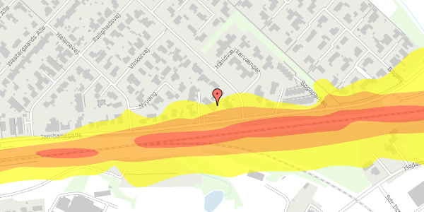 Trafikstøjkort på Jernbanegade 64F, 6740 Bramming