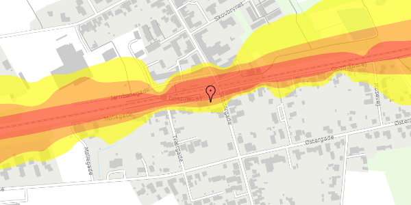 Trafikstøjkort på Møllegade 2, 6690 Gørding