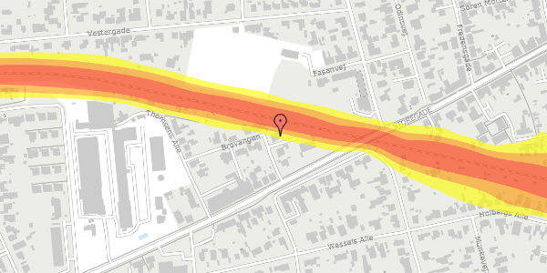 Trafikstøjkort på Brovangen 7, 6700 Esbjerg