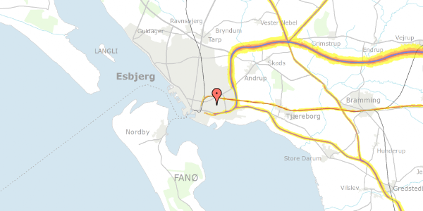 Trafikstøjkort på Chr Richardts Vej 4, 6700 Esbjerg