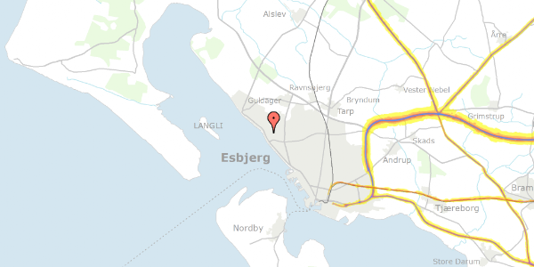 Trafikstøjkort på Dalstrøget 2, 6710 Esbjerg V