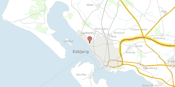 Trafikstøjkort på Dalstrøget 8, 6710 Esbjerg V