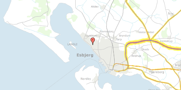 Trafikstøjkort på Dalstrøget 44, 6710 Esbjerg V