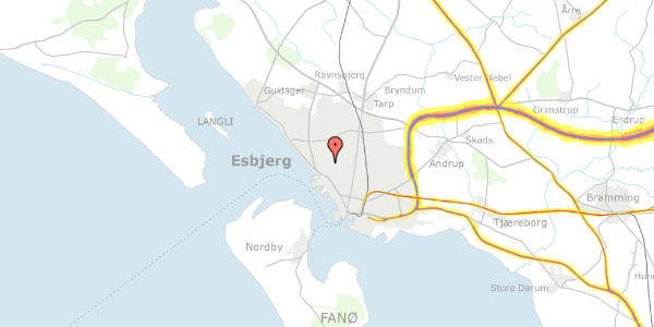 Trafikstøjkort på Eng Alle 19, 6710 Esbjerg V