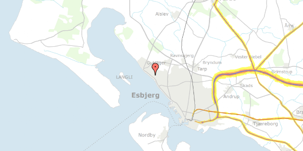 Trafikstøjkort på Havbakken 9, 6710 Esbjerg V