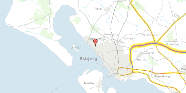 Trafikstøjkort på Havbakken 46, 6710 Esbjerg V
