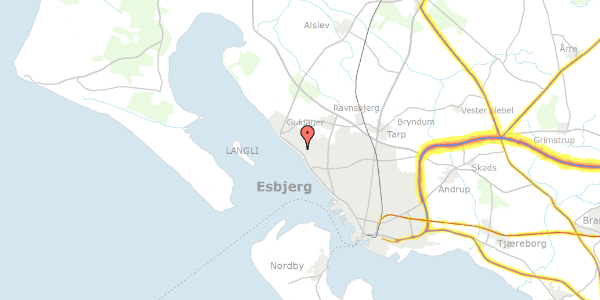 Trafikstøjkort på Havbakken 63, 6710 Esbjerg V