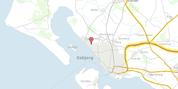Trafikstøjkort på Havbakken 114, 6710 Esbjerg V