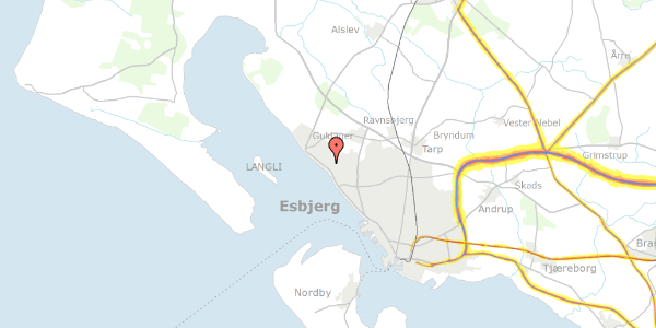 Trafikstøjkort på Havbakken 181, 6710 Esbjerg V