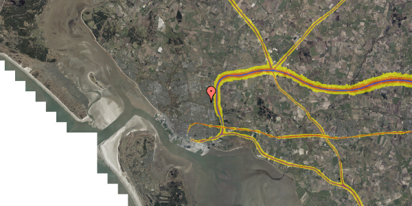 Trafikstøjkort på Kvaglundparken 1, 5. 75, 6705 Esbjerg Ø