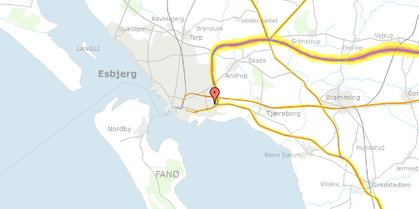 Trafikstøjkort på Lykkegårdsvej 6I, 6700 Esbjerg