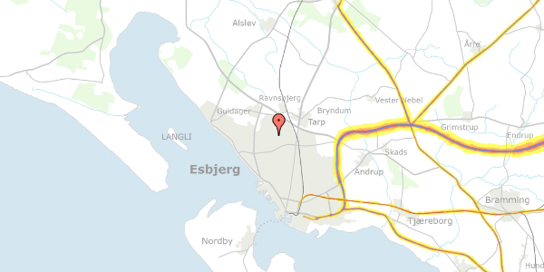 Trafikstøjkort på Marsvænget 94, 6710 Esbjerg V