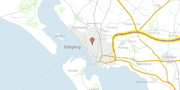 Trafikstøjkort på Norddalsparken 67, 6710 Esbjerg V