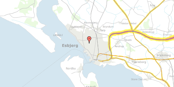Trafikstøjkort på Norddalsparken 68, 6710 Esbjerg V
