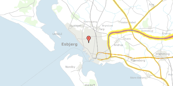 Trafikstøjkort på Norddalsvej 3, 6710 Esbjerg V
