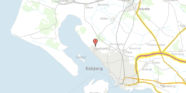 Trafikstøjkort på Pinassen 60, 6710 Esbjerg V