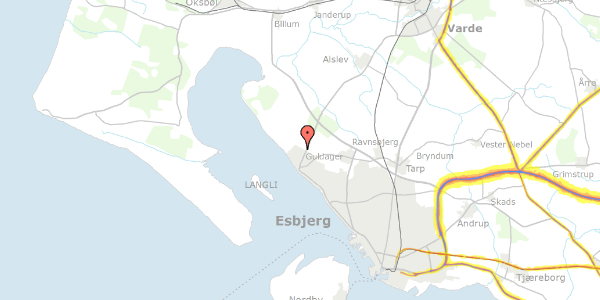 Trafikstøjkort på Pinassen 66, 6710 Esbjerg V