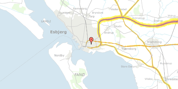 Trafikstøjkort på Ringen 49A, 6700 Esbjerg