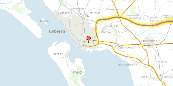 Trafikstøjkort på Ringen 59, 1. th, 6700 Esbjerg