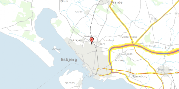 Trafikstøjkort på Saturnvænget 26, 6710 Esbjerg V