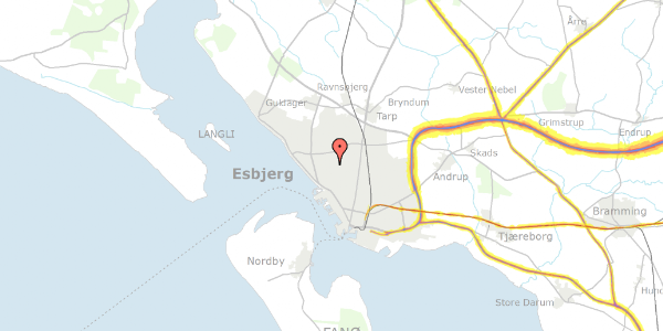 Trafikstøjkort på Snerlevej 37, 6710 Esbjerg V