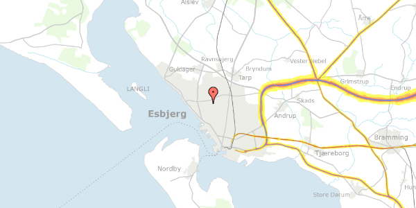 Trafikstøjkort på Søstjernen 50, 6710 Esbjerg V
