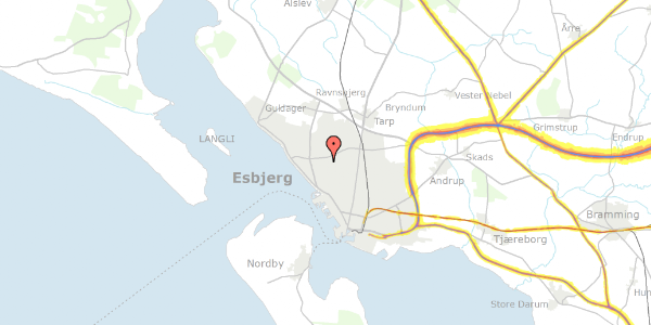 Trafikstøjkort på Søstjernen 54, 6710 Esbjerg V