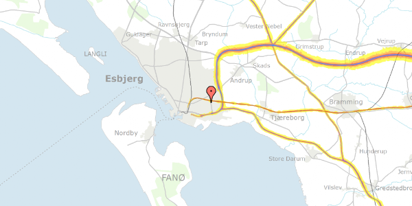 Trafikstøjkort på Tinghøjs Alle 20B, 2. tv, 6700 Esbjerg