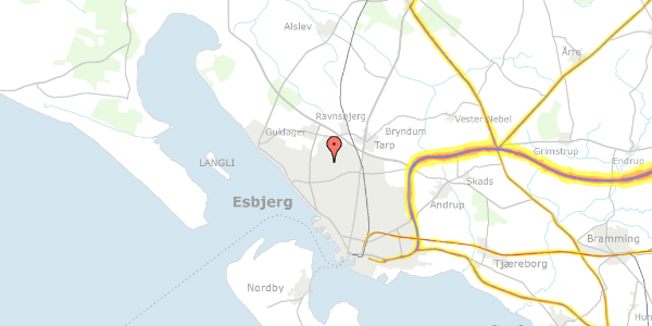Trafikstøjkort på Venusvænget 20, 6710 Esbjerg V
