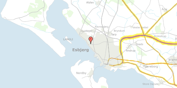 Trafikstøjkort på Ålykken 8, 6710 Esbjerg V