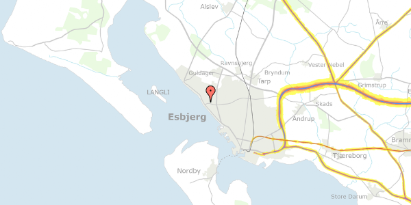 Trafikstøjkort på Ålykken 29, 6710 Esbjerg V